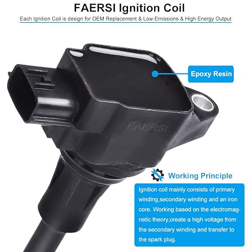 Hightechdeals8 4 Ignition Coil Pack For Altima Sentra Versa QX60 L4 2.5L 1.8L