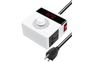 GMURA Variable Speed Controller AC Motor Speed Control for Exhaust Fan Router Rheostat Drill Electric Motor, with 15A Overload Protection Switch and LED Display Screen, AC 110V 120V or 220V 240V