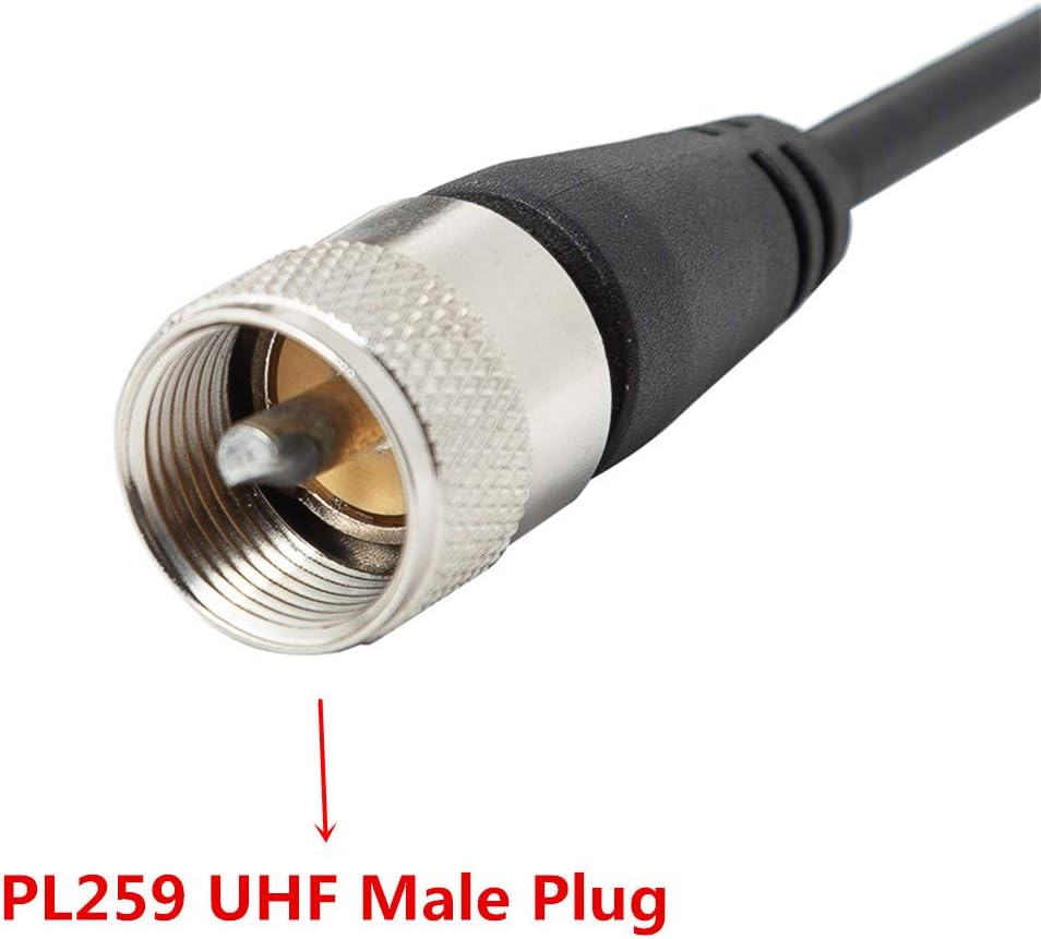 CB Radio Cable, PL259 Jumper, 3FT(1m) RFAdapter PL-259 UHF Male to Male Connector Coax RG58 Cable, 50 Ohm Low Loss for Radio Antenna: Industrial & Scientific