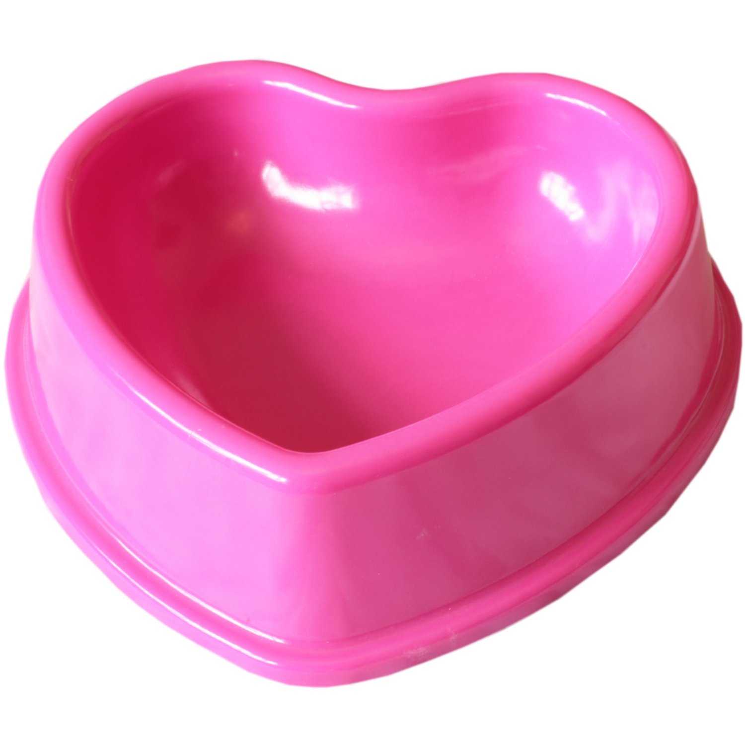 West5Products Hot Pink Heart Shaped Pet Food Bowl