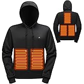 Daobet Unisex Heated Hoodie Multiple Heating Zones Heated Jacket for Men Women Warm Lightweight Winter Puffer Heating Coat