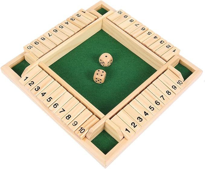 Hands DIY Shut The Box Wooden Table Board Game 1-4 Players, Classic ...