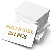 SeptCity Blank Playing Cards, 324PCS 2.5X3.5IN Poker Size Playing Cards | DIY Card Games, Study Learning, Leave a Message, Writing Words and Drawing