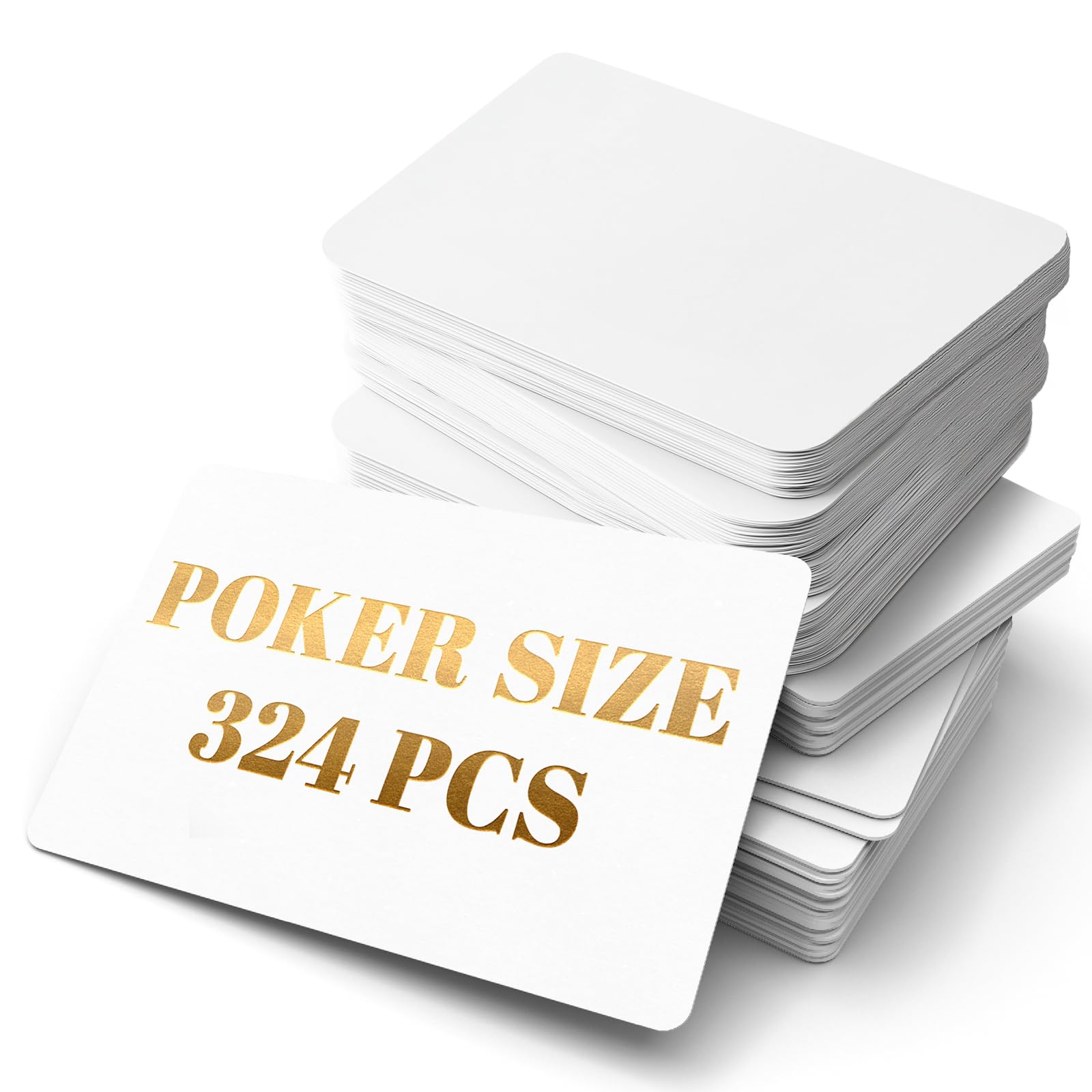 SeptCity Blank Playing Cards, 324PCS 2.5X3.5IN Poker Size Custom Playing Cards for DIY Card Games, Study Learning, Leave a Message, Writing Words and Drawing