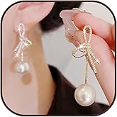 Handmade Pearl Earrings for Women Dainty Gold Pearl Earrings Baroque Pearl Drop Earrings for Women Pearl Jewelry Christmas Gifts for Women