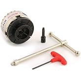 Hurricane Turning Tools, HTC100, 4" Four Jaw Woodturning Chuck Kit, with 1 1/4"x 8 TPI Insert and Dovetail Jaws, for Wood Lathes