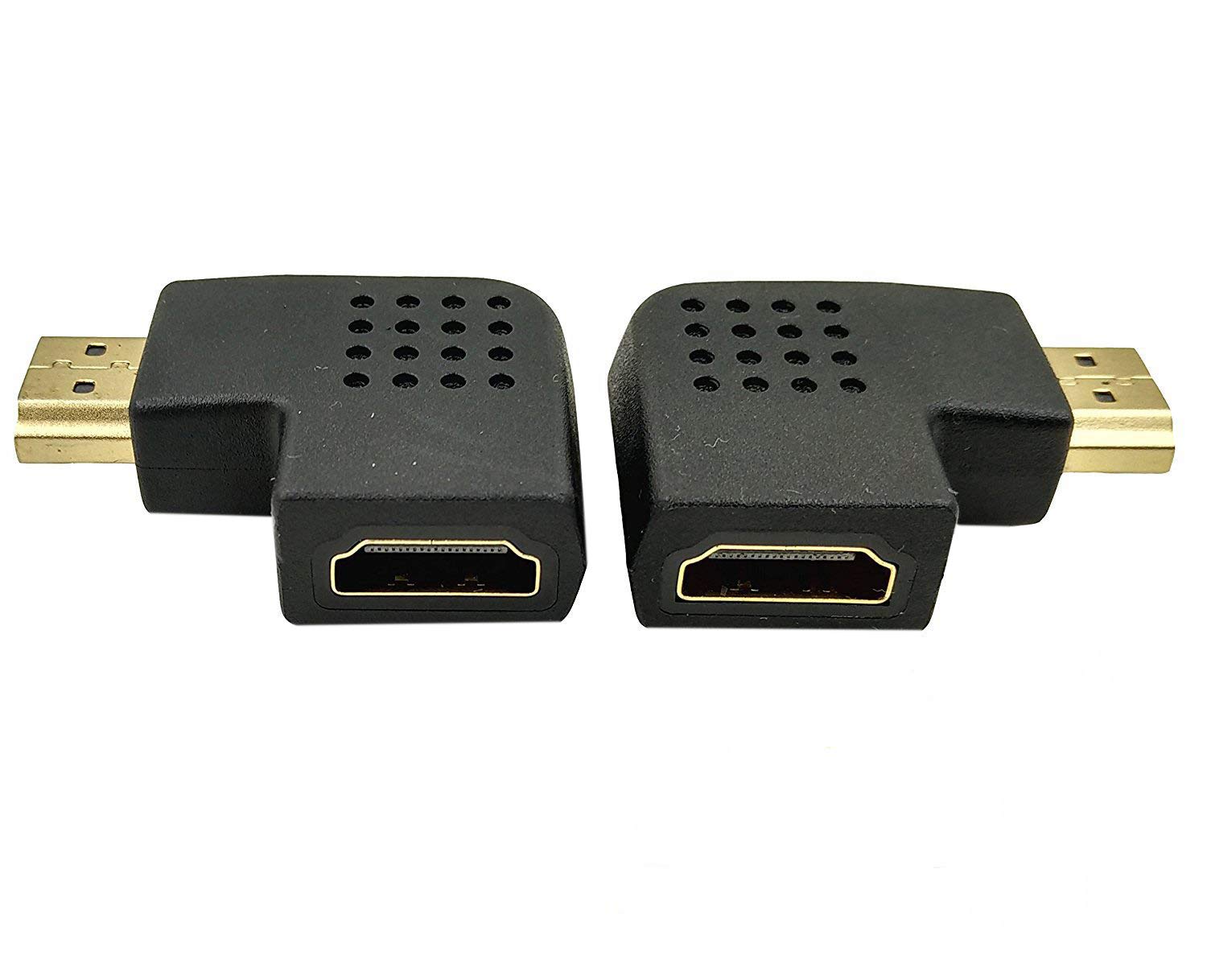 Maxhood 4K HDMI 90 Degree Adapter, 270 Degree 90 Degree HDMI Adapter, Left and Right Angle HDMI Adapter Support for TV/Xbox /PS4 /PS5, 2Pack