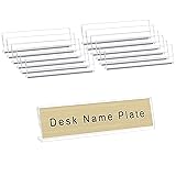 Acrylic 12 Pack Name Plates for Desks, AITEE 2x8