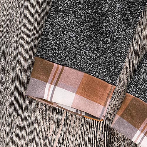 Kids Toddler Baby Boys Girls Christmas Outfit Winter Xmas Plaid Pocket Hoodie Sweatshirt Jackets Shirt+Pants Clothes Set (Khaki Plaid, 18-24 Months) - Thumbnail 5