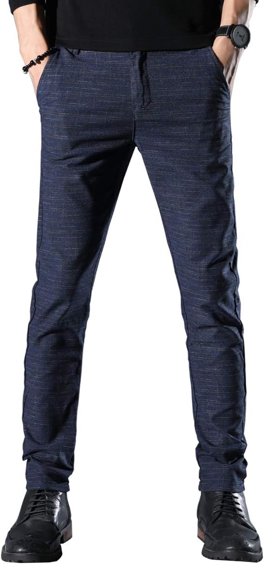 Movard Men's Slim Fit Casual Pants Wrinkle-Free, Flat Front Trousers Dress Pants for Men
