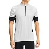 ASTRYON Men’s Cycling Jersey Short Sleeve UPF Half-Zip with 3+1 Zipper Pockets, Breathable Quick-Dry Moisture Wicking Fabric
