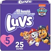 Luvs Size 5 Baby Diapers, Platinum Protection Bluey Diapers for Day &amp; Night, Size 5, 25 Count (Packaging May Vary)
