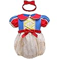 Dressy Daisy Infant Baby Girl Princess Onesie Romper Fancy Dress Costume Halloween Birthday Bodysuit Outfit with Headband
