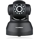 FLOUREON 720P Wireless IP Camera Indoor ONVIF Security wifi Camera Support Pan/Tilt/10 Metres Night Vision/P2P Mobile Remote View/Motion Detection/Two-way Audio (SP012/Black)