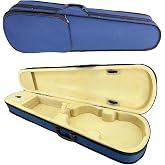 Foyarinal 4/4 Full Size Violin Case, Waterproof Nylon, Portable Travel Carrying Bag, Plush Lining Interior, Lightweight with Dual Shoulder Straps, Triangular Shape for Violin &amp; Accessories, Blue