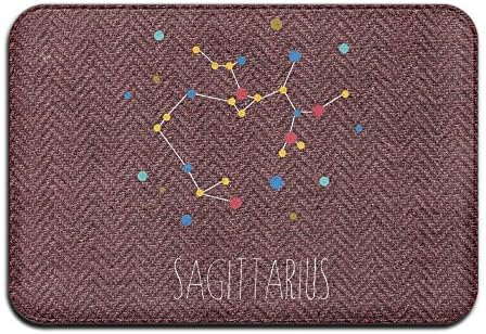 Horoscope Sagittarius 16 By 24-Inch Fabric Door Mat Entrance Mat For Home Clean Absorbent Antiskid Design Kitchen Bath Mats