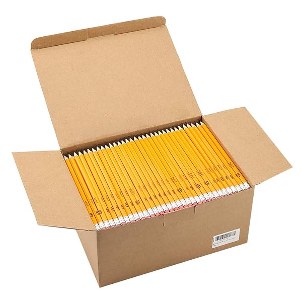MADISI WOOD-CASED #2 HB PENCILS, YELLOW, PRE-SHARPENED, BULK PACK, 576 PENCILS IN BOX