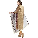 themilestocks Woman's Embellished Net Dupatta Scarf Shawl Wrap Soft Indian Bridal Wedding