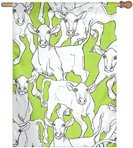 Lime Green Cows Garden Flag House Banner Gifts Nativity Decorative Flag For Party Yard Home Outdoor Decor Be Merry