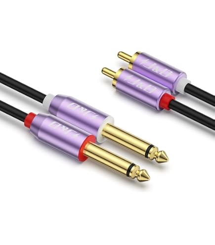 Amazon.com: J&D 2 RCA Audio Cable, Purple Aluminum Alloy Shell