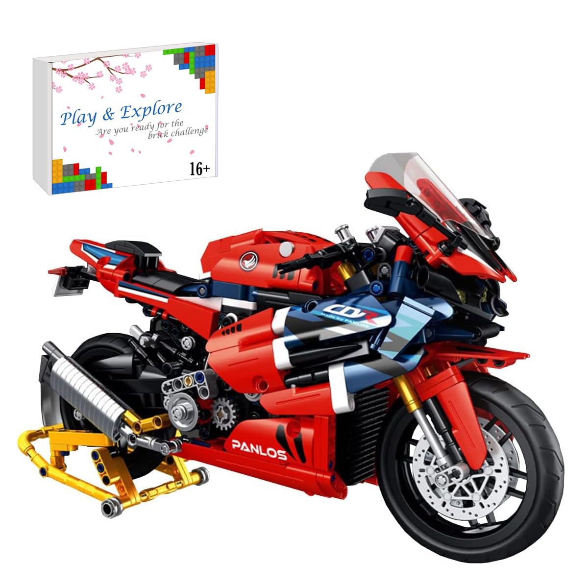 Motorcycle Building Kits for CBR1000RR, 1017 Pieces Super Motorcycle Set for Adults and Teens, Technology Motorbike Building Set Construction Toys Compatible with Major Brands