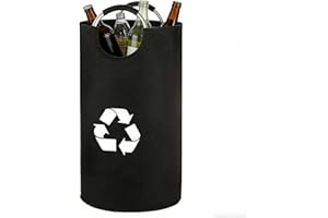 Indoor Recycling Bin - 82L Oxford Foldable Heavy Duty Storage,Trash Can | for Bottles Cans Glass Trash Bathroom Office Bedroo