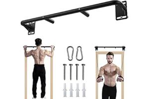 Fitarc Heavy Duty Wall Mount Pull Up Bar, Joist Mount Chin Up Bar for Doorway, Steel Construction, Home Gym Equipment, Fits 32”-36” Wall Studs
