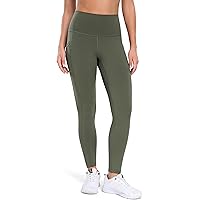 Colorfulkoala Dreamlux Dames 7/8 Legging 25 inch Hoge Taille Buikcontrole Yogabroek Trainingsbroek Joggingbroek, Bruin gebakken kastanje, L
