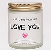 Lavender & Eucalyptus Soy Wax Candle, 7OZ - I Love You Gifts for Her & Him, Romantic Gifts for Her, Love You
