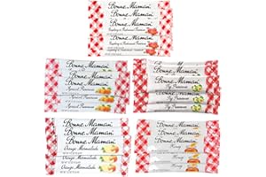 ITHACORE Gift Box of 25 Bonne Maman 1/2 oz. Preserve Packets (5 Raspberry-Redcurrant, 5 Apricot, 5 Fig, 5 Bitter-Orange and 5 Honey)