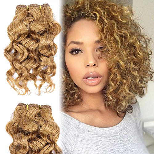 Violet Beauty Water Curly Deep Wave Bundles With Closure Brazilian