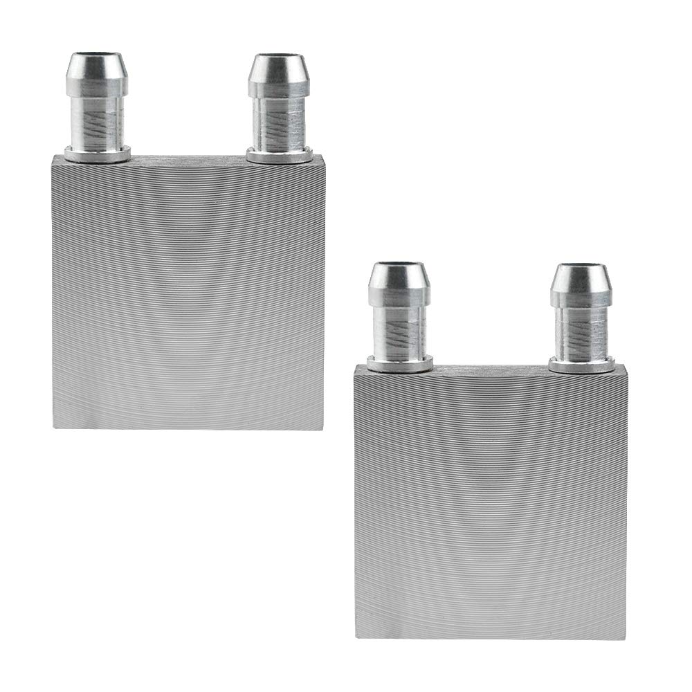 BXQINLENX Aluminum Alloy Water Cooling Block - 40x40x12mm Liquid Cold Plate for CPU/GPU, Semiconductor Cooling & Industrial Systems (2-Pack)