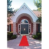 Movie Night Red Aisle Runner 24 in × 15 ft Red Carpet Event Runner Wedding Rug for Indoor Outdoor Wedding Party Decorations