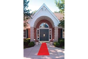 BOXIAO Movie Night Red Aisle Runner 24 in × 15 ft Red Carpet Event Runner Wedding Rug for Indoor Outdoor Wedding Party Decorations