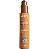 L'Oreal Paris Sublime Bronze Hydrating Self Tanning Serum-In-Lotion, Self Tanner for Face and Body with Coconut Water and Hyaluronic Acid, Provides Natural-Looking Color &amp; 72 HR Hydration, 5 Fl Oz