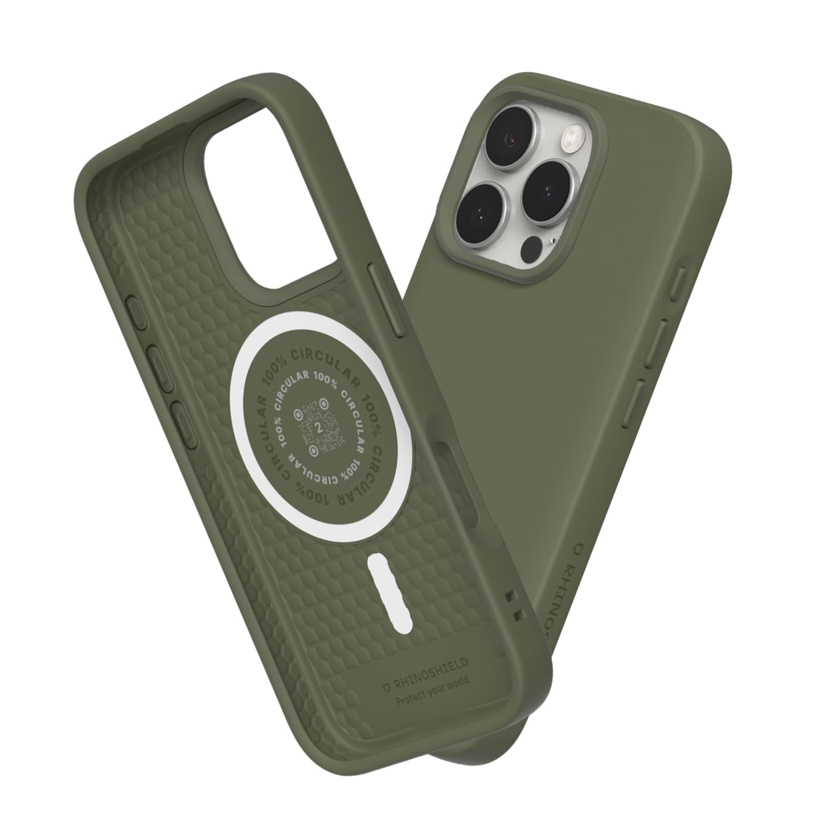 RHINOSHIELD SolidSuit Case Compatible with Magsafe for [iPhone 16 Pro] | Shock Absorbent Slim Design Protective Cover with Premium Matte Finish, Camera Control Cutout Design - Seaweed Green