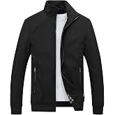Lamgool Mens Lightweight Jackets Light Windbreaker Casual Flight Jackets Spring Fall Active Coat Outwear