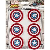 Application Marvel Comics Retro Captain America 6 Pat Ch Set Novelty, 1.625