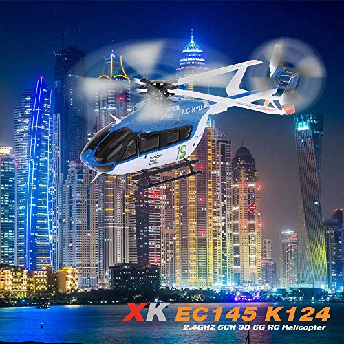 Original XK EC145 K124 2.4G 6CH 3D 6G System Brushless Motor RC Hubschrauber Helikopter BNF ohne Fernbedienung – Bild 8