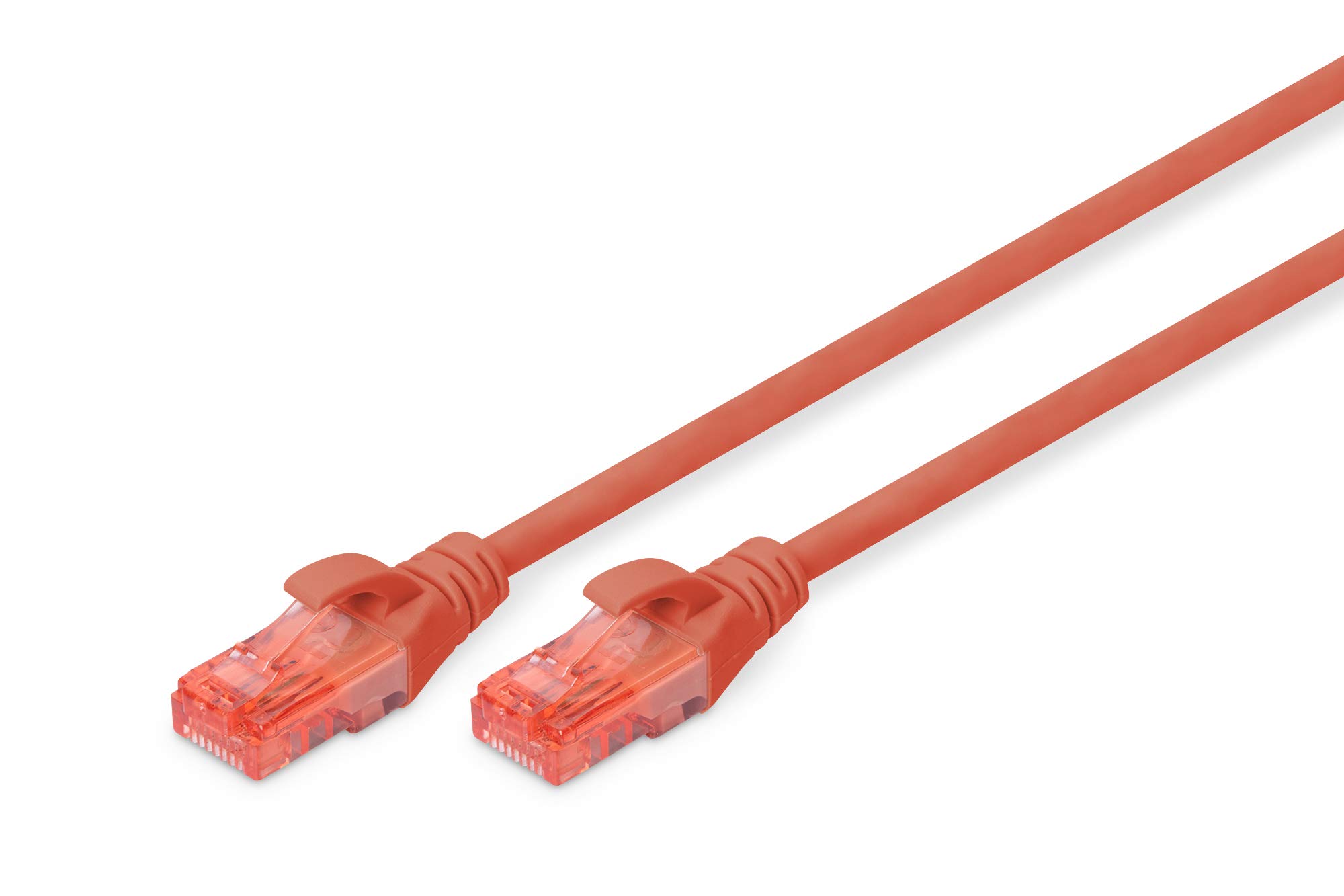 Digitus LAN Cable Cat 6-10m - RJ45 Network Cable - UTP Unshielded - 1 Gbps - Compatible with Cat6 and Cat6A - Red