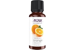 NOW FOODS NOW Essential Oils, Orange Oil, Uplifting Aromatherapy Scent, Cold Pressed, 100% Pure, Vegan, Child Resistant Cap, 1-Ounce