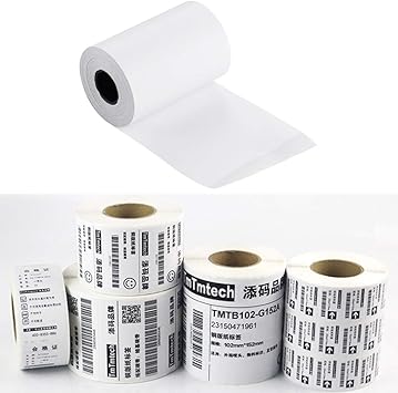 Zhaodong Etiqueta engomada de la caja registradora de papel térmico, tamaño: 57 * 40 mm Zhaodong: Amazon.es: Oficina y papelería