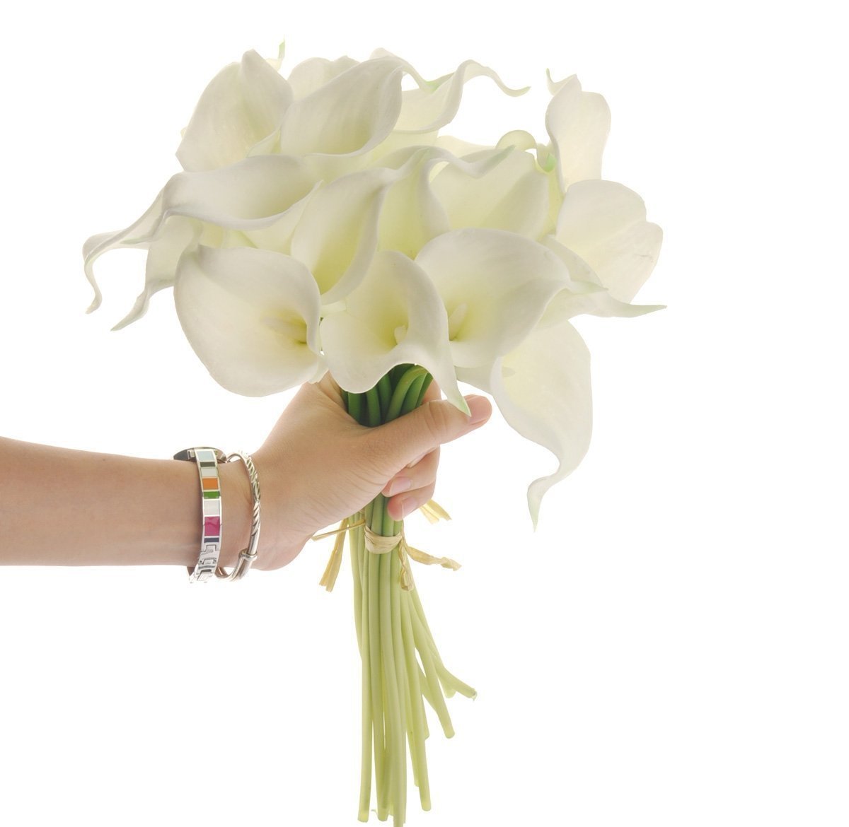 Katomi 10 stems of real touch artificial calla lilies ¡­ … (ivory)