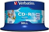 Verbatim 43438 DataLife Printable CD-R 700MB 52x Speed 50 Pack Spindle
