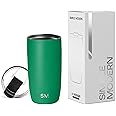 Simple Modern Travel Coffee Mug Tumbler with Flip Lid | Reusable Insulated Stainless Steel Cold Brew Iced Coffee Cup Thermos | Gifts for Women Men Him Her | Voyager Collection | 16oz | Kelly Green