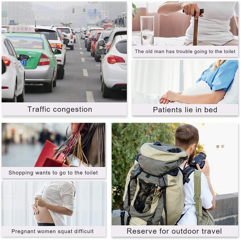 Disposable Urinal Bags for Women feminal emale Urinal Funnel Female Urination Device Women Stand to Pee Female Pee Funnel for Women Pee Standing up Portable Urinal for Men (Grey) : Sports & Outdoors