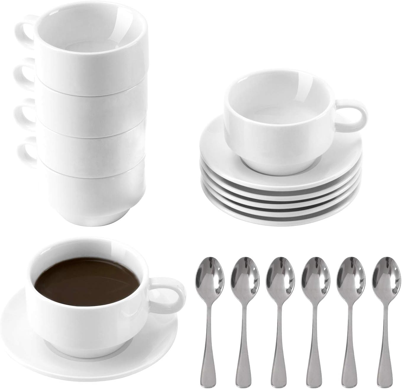 3.5 oz Coffee Cup and Saucer Set 