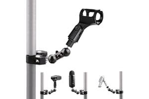 ACETAKEN Microphone Clip, Mic Clamp Mount Holder compatible with Shure sm58 sm48 sm81 sm57 Mic, MV5,MV51,PGA52,Sennheiser E835,E945 E935,Nady DM-80 DM-70 Drum,Blue Yeti USB S X Nano microphones