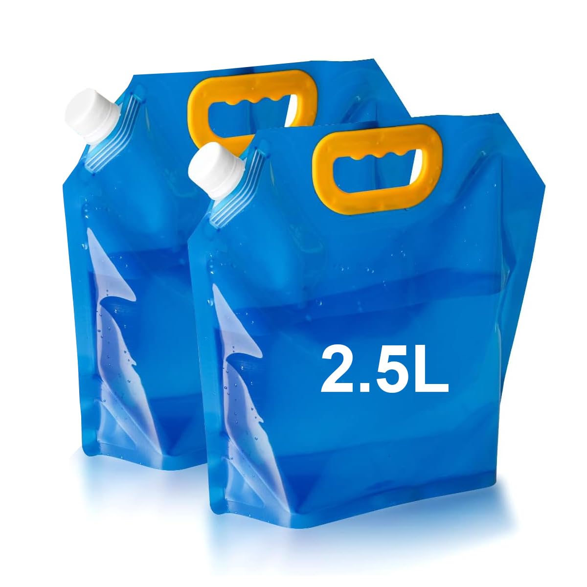 Garegce 2 Pack Collapsible Water Container, 2.5L Camping Water Containers, Water Carrier Camping, Camping Water Carrier, Outdoor Folding Water Container for Hiking BBQ Sport Picnic Festivals