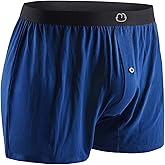 MORNIUNDER Cooling Men's Boxers Shorts with Button Fly - Tagless Comfort Stretch Underwear, Seamless Waistband for Daily Wear